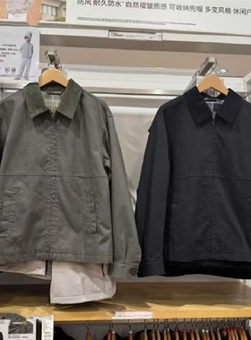 男女休闲拉链茄克外套短款底特津巴恩风翻领新款478230/480827