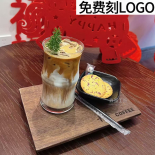 商用咖啡厅甜品盘实木多用托盘咖啡厅防烫杯垫露营茶盘combo托盘