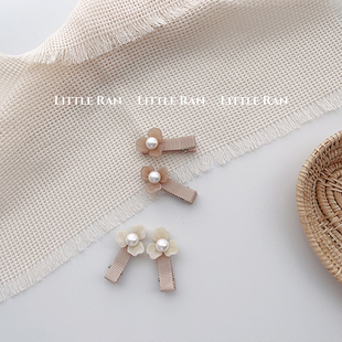 Little Ran 韩国宝宝发饰ins儿童夹子发量少刘海夹子蝴蝶结公主