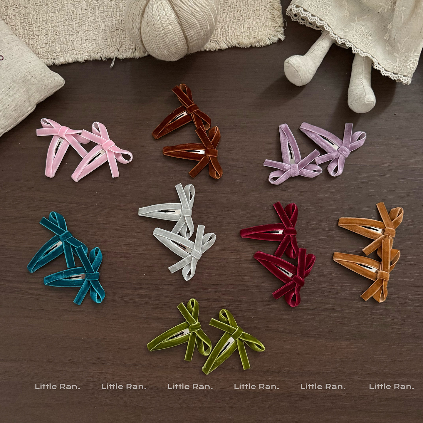 Little Ran秋冬丝绒蝴蝶结发夹女童刘海夹发饰配饰儿童新年发夹,童装/婴儿装/亲子装,发饰,淘宝优惠券,粉丝福利购,淘宝优惠卷