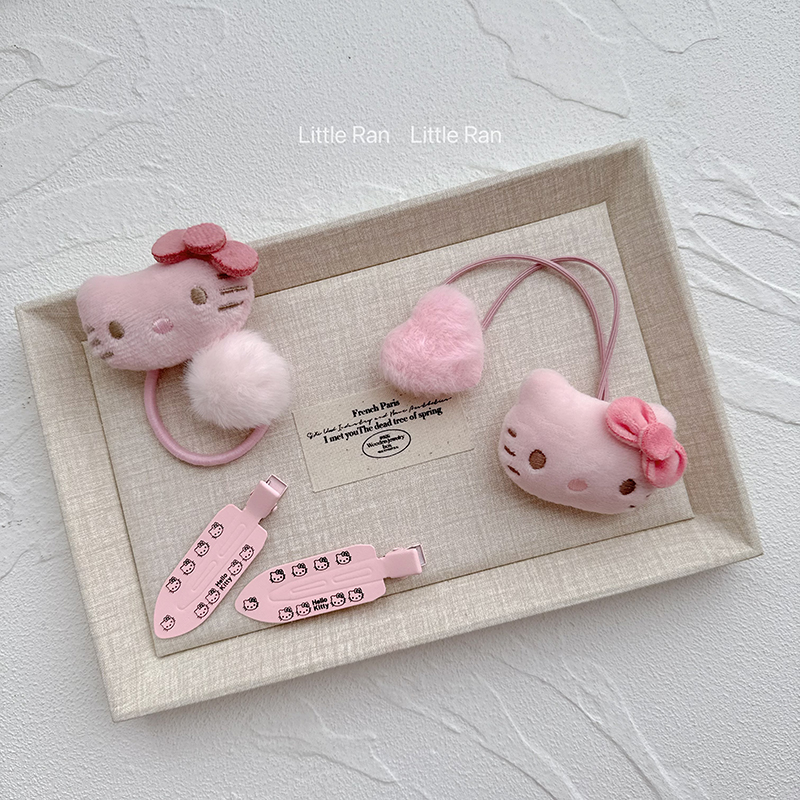 秋冬毛绒KT猫宝宝皮筋可爱