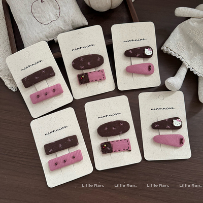 Little Raan韩系布艺发夹女bb夹新款简约百搭碎发刘海夹发饰