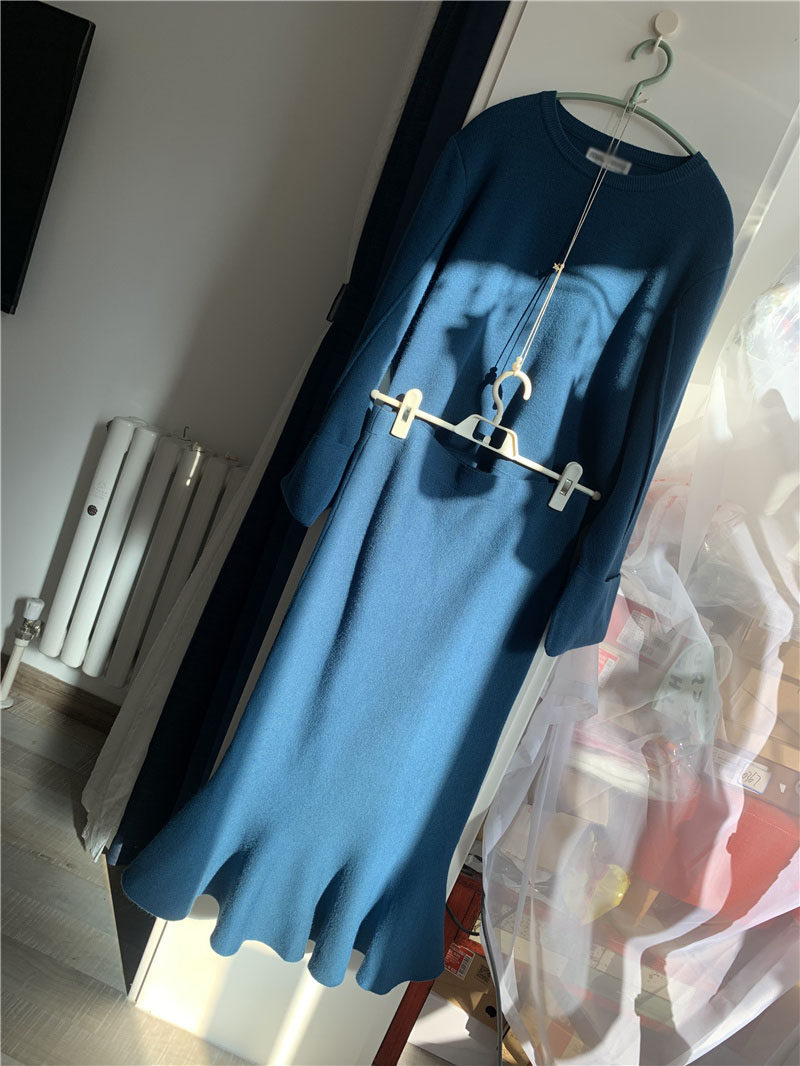 意大利羊绒羊毛 鱼尾针织包臀半裙毛衣两件套 显瘦时尚欧美风百