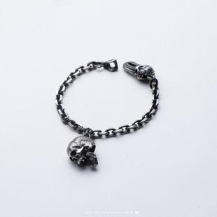 主師2018新款 原創(chuàng)S925純銀手工制作骷髏頭銀鏈?zhǔn)宙? /></a>
                <div   id=