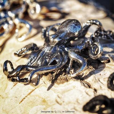 主师八爪鱼吊坠ossis情侣纯银