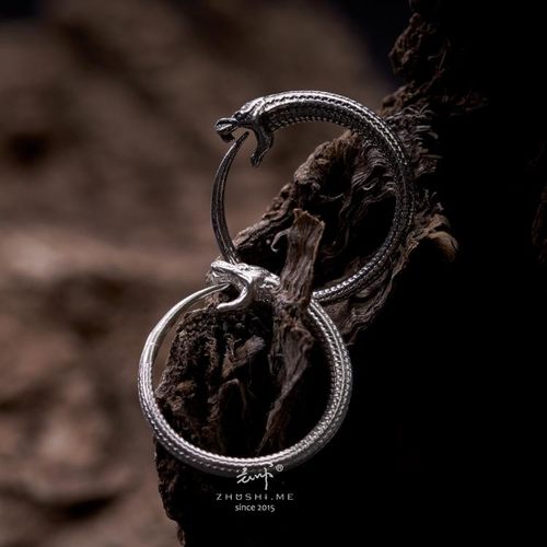 蛇耳圈主师原创设计纯银耳圈