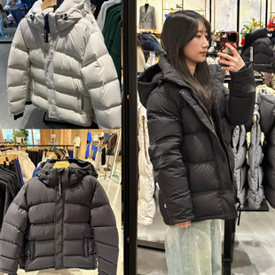 加拿大aritzia tna泡芙羽绒服连帽女款冬季加厚保暖鹅绒服5格黑色