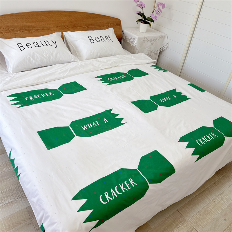 纯纯的外贸纯棉！出口白色全棉单双人被套被罩单件150x200x230cm