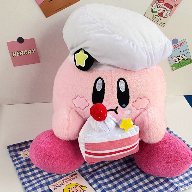 【可代写礼卡】大号甜品厨师星之卡比毛绒公仔 Kirby可爱生日礼物