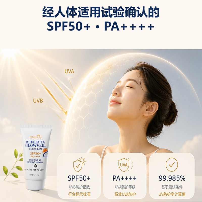 韩国现货rudios韩国进口谷物隔离紫外线物理防晒SPF50+PA++++