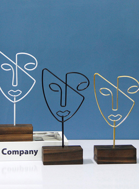 人物书房摆件木质简约