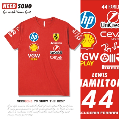 汉密尔顿周冠宇勒克莱尔棉T恤