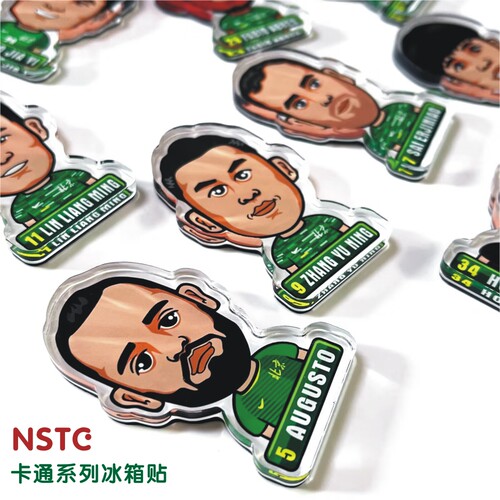 北京国安球迷冰箱贴 足球球星卡通系列周边文创用品法比奥张稀哲
