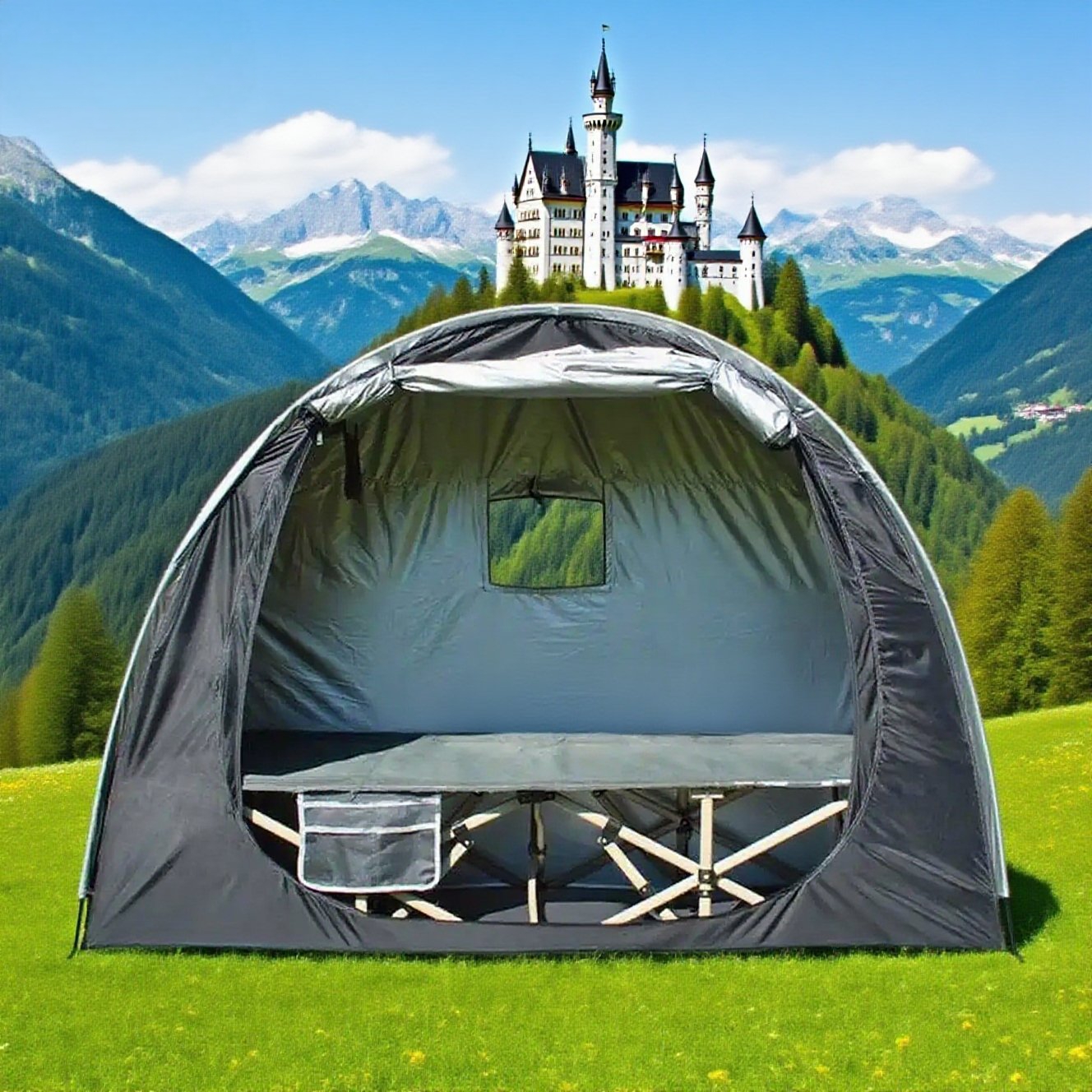 离地单人行军床帐篷室内外两用（办公室午休 / 钓鱼 / 户外）实用