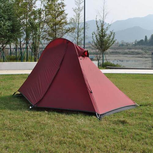 户外登山露营轻量化铝杆超轻单人帐篷210t格子布飞鱼帐篷仅1.8kg
