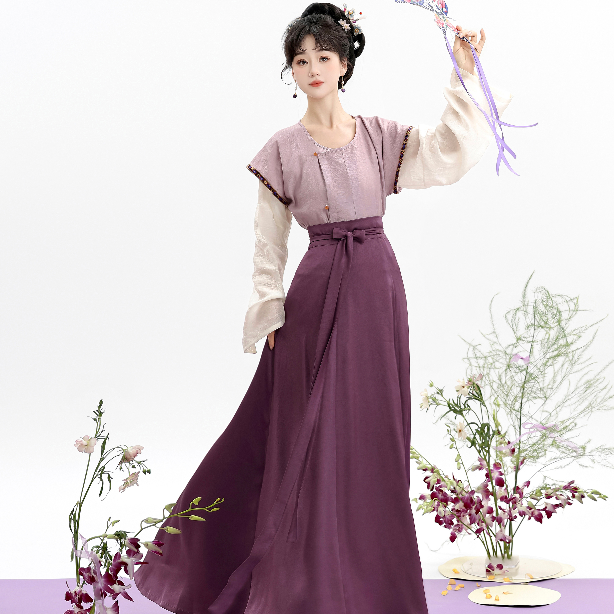 素羽华裳 风禾 汉服女2025新款唐制褙子日常可穿汉元素通勤春夏款