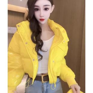 时尚 韩版 新款 面包棉服女2025冬季 连帽外套外套 多巴胺甜美减龄短款