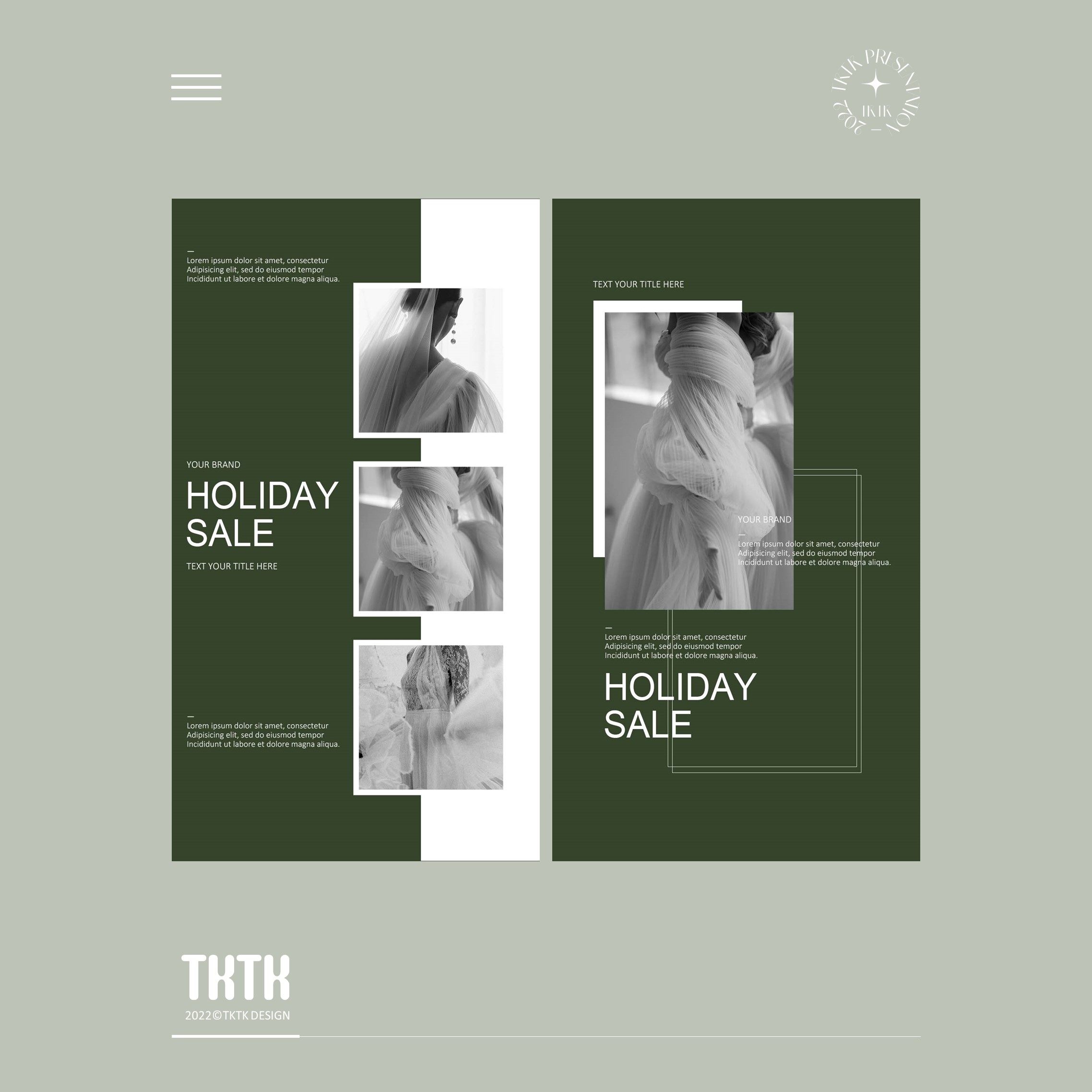 135极简墨绿色高级感ins风美业psd海报素材【tktk】