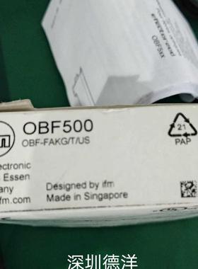 全新IFM易福门OBF500 传感器原装正品现货