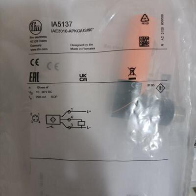IA5137易福门IFM传感器全新原装正品现货包邮