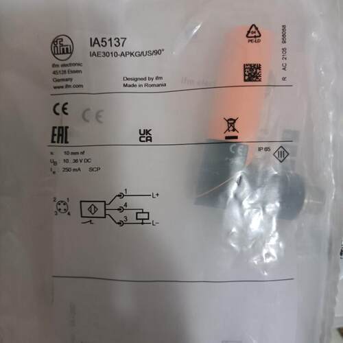 IA5137易福门IFM传感器全新原装正品现货包邮