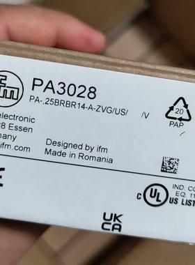 PA3028 PA-,25BRBR14-A-ZVG/US/ /V PA3228易福门IFM压力传感器