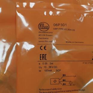 06P301易福门光电开关O6P301全新原装正品06P303 06H300 06P203