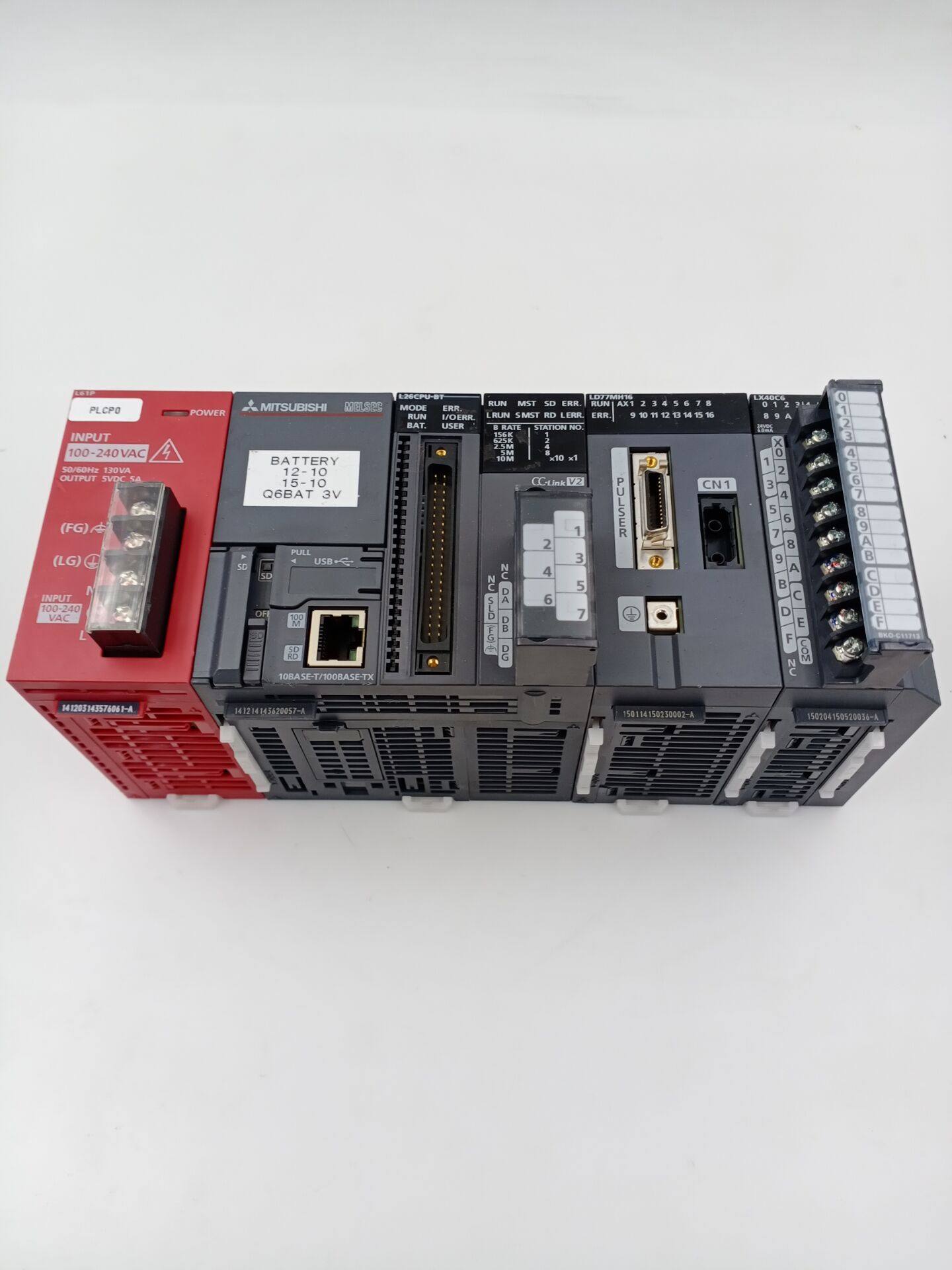 三菱l系列l61p l26cpu-bt ld77mh16 lx40c6 一套现货实物图