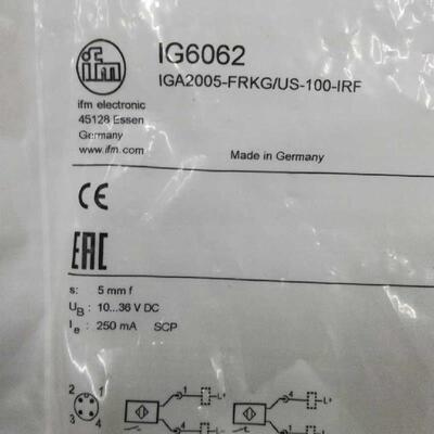 全新德国原产易福门IFM接近开关 IG6062 现货