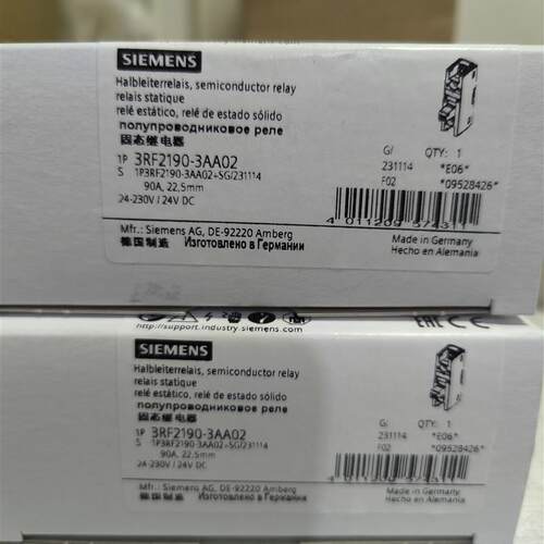3RF2190-3AA02西门子半导体继电器全新原装正品现货