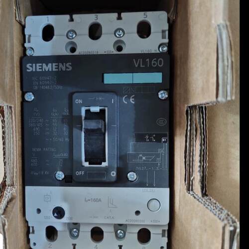 原装正品西门子塑壳断路器VL160N 160L 3P 63 160A可调带MX和辅助