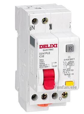 德力西漏电保护器开关DELIXI DZ47PLE C40 C6 C10  C16 C20 25 32