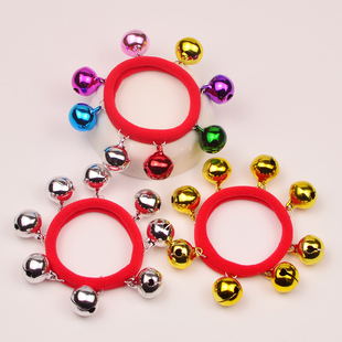 跳舞表演铃铛手链民族风六一儿童节演出道具红绳响铃手环学生