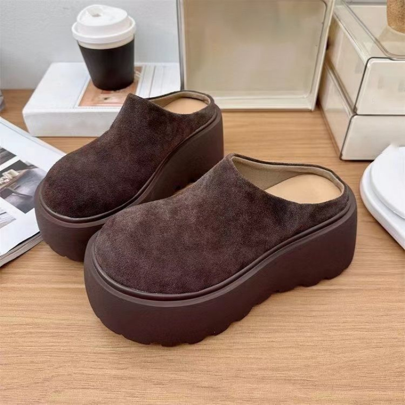 厚底加绒松糕勃肯棉鞋女外穿2025