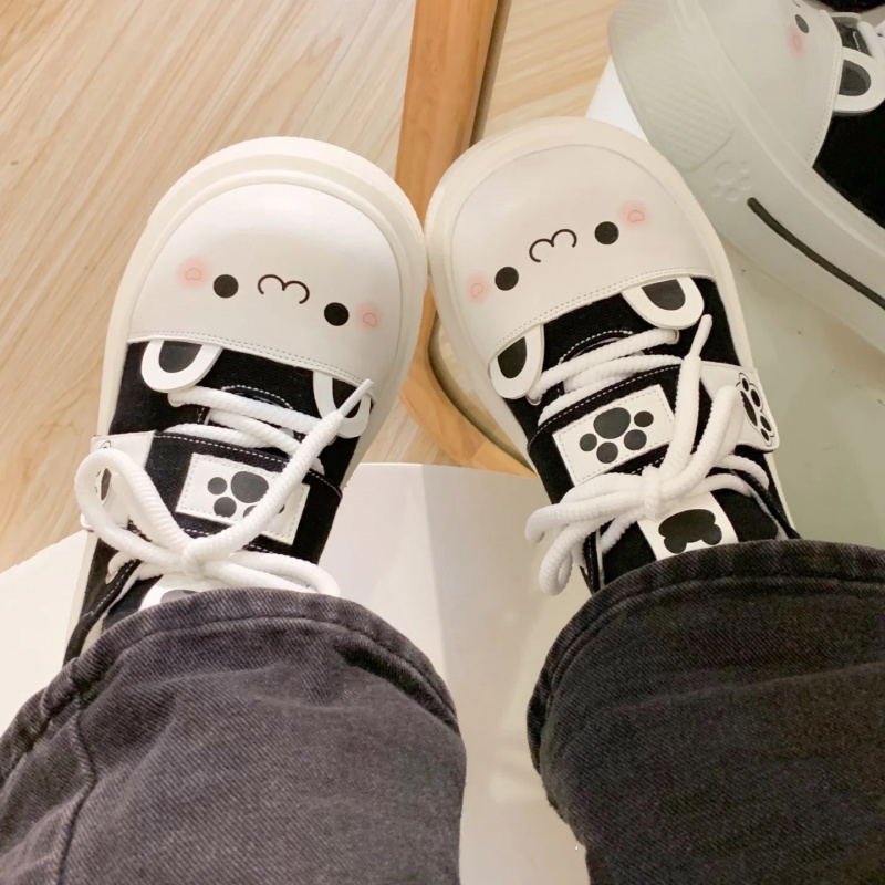 圆滚滚宅系原创lolita学生帆布鞋