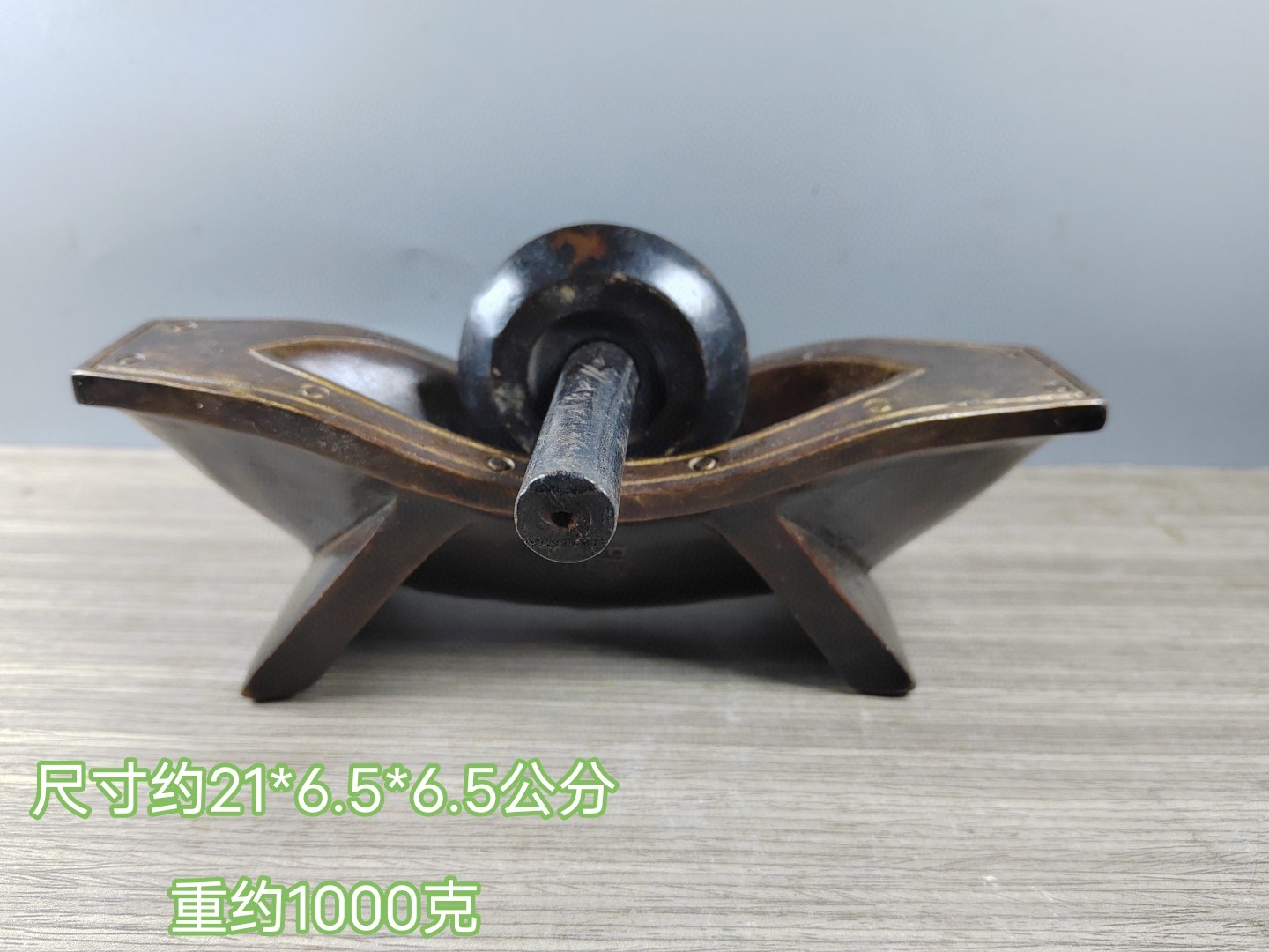 纯铜药碾子船摆件古代碾药机中医药店装饰工艺品摆设仿古铜药碾子