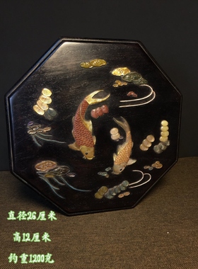 古玩收藏品老物件老货纯手工紫檀木百宝镶嵌八宝盒首饰盒珠宝盒