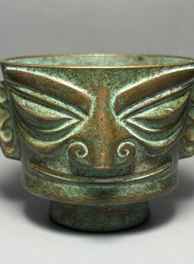 仿古青铜器三星堆博物馆复刻收藏品大立人太阳鸟飞人纵目面具摆件