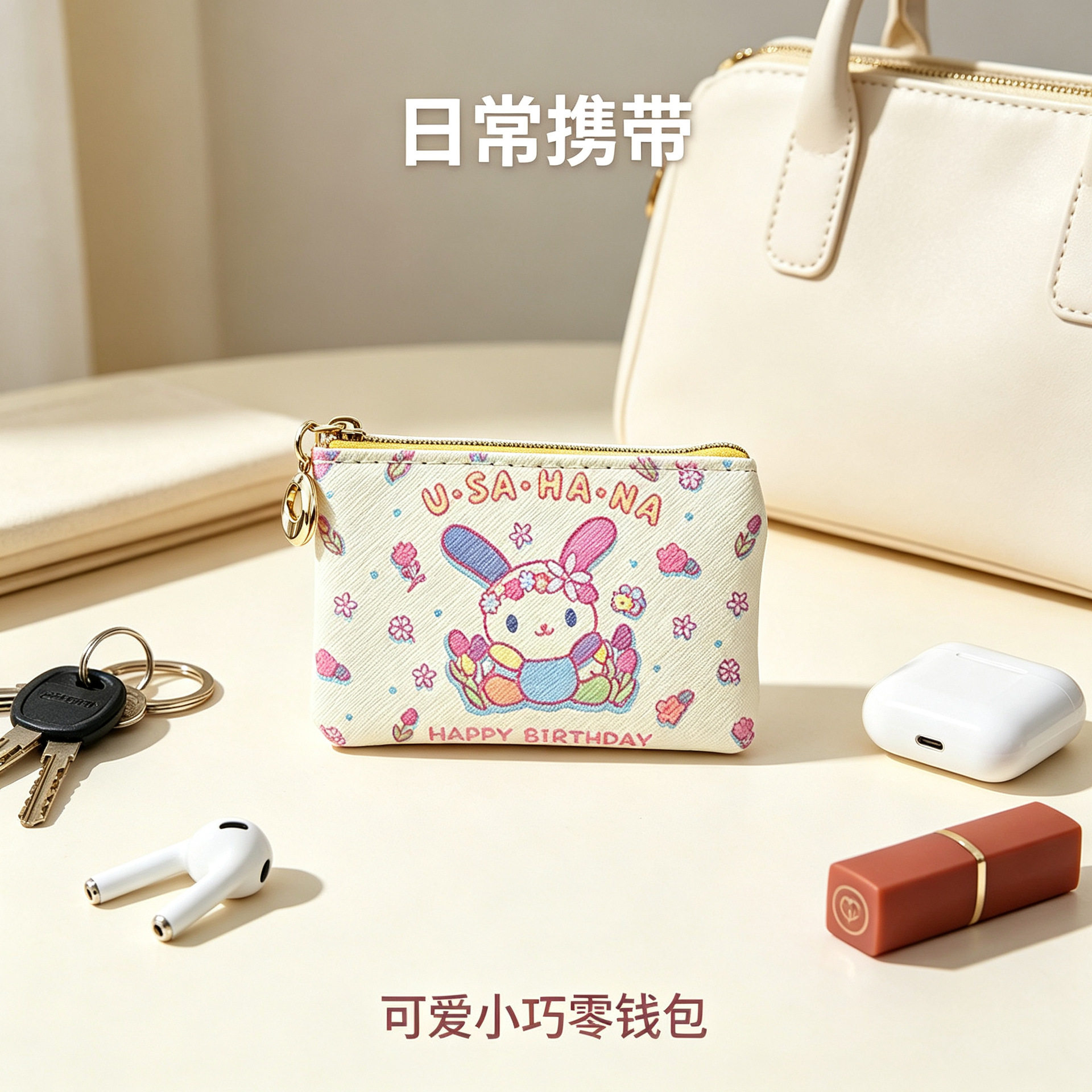 外贸钱包女可爱卡银行卡方形卡包迷你零钱包耳机包批发
