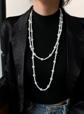 复古高级感高亮珍珠项链