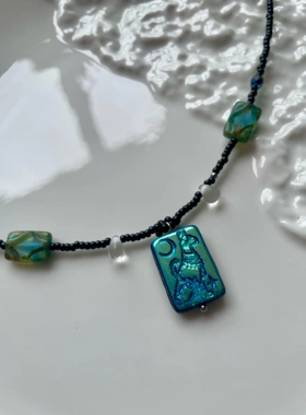 猫猫神巴斯克项链 酷酷外表的小萌物 一只童手作 原创设计