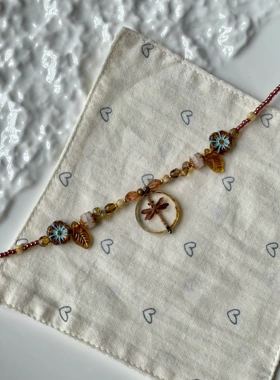 复古风 蜻蜓项链 独特小众原创设计一只童手作