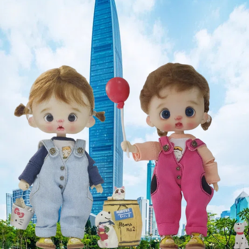 ob11娃衣可爱日式背带裤套装