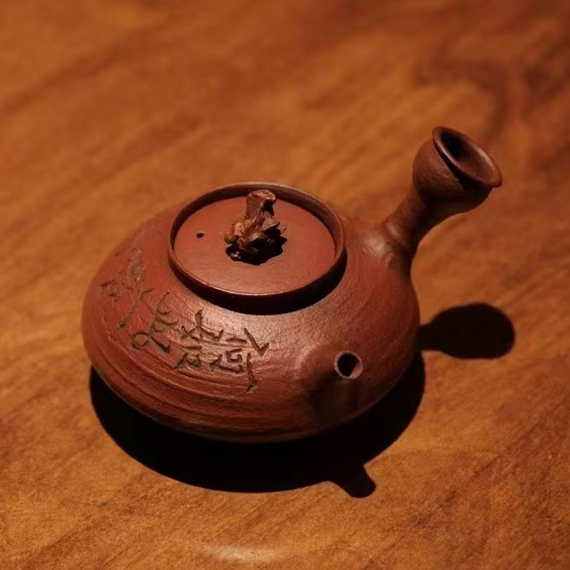 半斋手拉壶小侧把景德镇手工陶瓷功夫茶具单个急须泡茶壶300ml