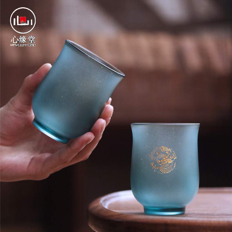 心缘堂琉璃星空龙杯可乐杯大容量功夫茶具手握杯茶杯品茗杯100ml