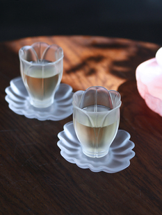 心缘堂琉璃茶器百合闻香杯茶杯主人杯公道杯茶道零配品茗杯单杯子