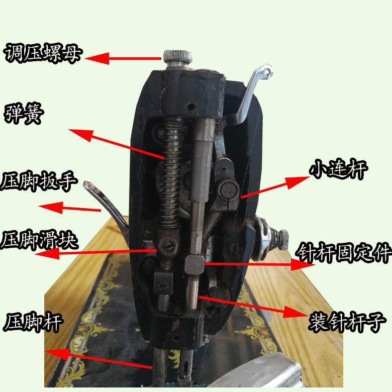 老式缝纫机配件小连杆 连接针杆连杆 压脚扳手 调压螺母 压脚杆