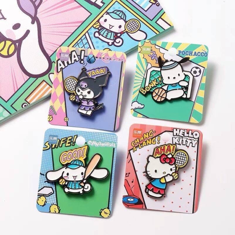 三丽鸥卡通胸针漫画风金属徽章可爱库洛米hellokitty衣服JK别针