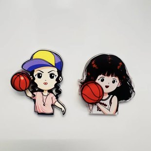 灌篮高手冰箱贴樱木花道Q版旋转冰箱贴可爱卡通创意装饰抱球晴子