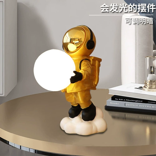 Креативный ночник, настольная лампа для кровати, фонарь для спальни, космическая луна, настольный космонавт, 3D